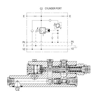 Bild von Rohrbruch-Flanschventile 3/4" SAE 6000