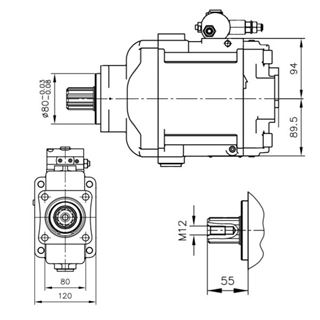 Bild von Axialkolbenp. V60N-090 RDYN m. LS-Regler