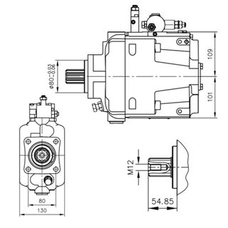 Bild von Axialkolbenp. V60N-130 RDYN m. LS-Regler