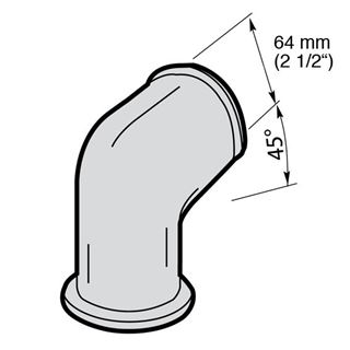 Bild von Sauganschluss 45° DN 6/64 mm