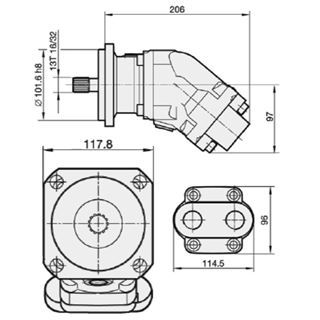 Bild von Motor SCM-034W-H-SB4-B13-S3G-100