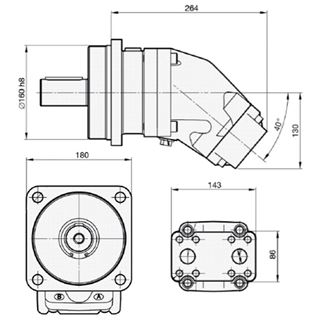 Bild von Motor SCM-108W-N-I45-K45-S1M-100