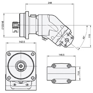 Bild von Motor SCM-047W-N-I43-W32-R1M-100