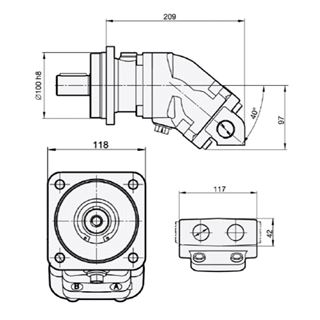 Bild von Motor SCM-025W-H-I42-K25-K3G-100