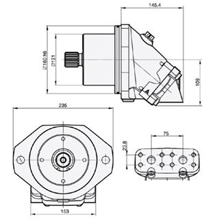 Bild von Motor SCM-047W-V-M22-W35-V2M-100